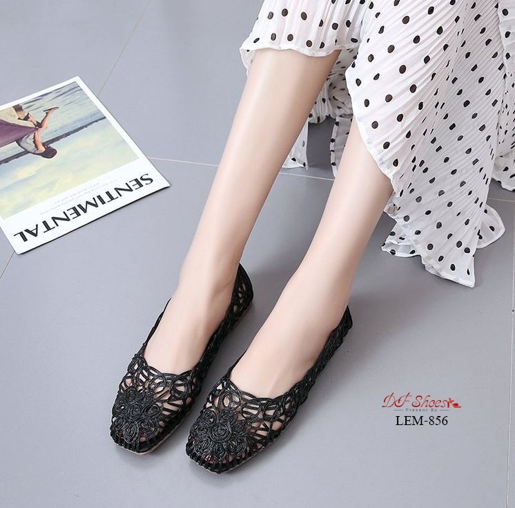 รองเท้าส้นแบนหนังสาน (สีทอง)