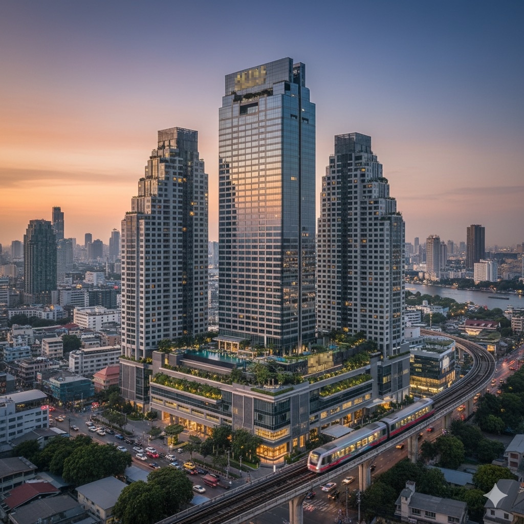 出售四星级酒店，共262间客房，位于泰国曼谷素坤逸路63巷商业区，靠近曼谷轻轨Ekkamai站。
