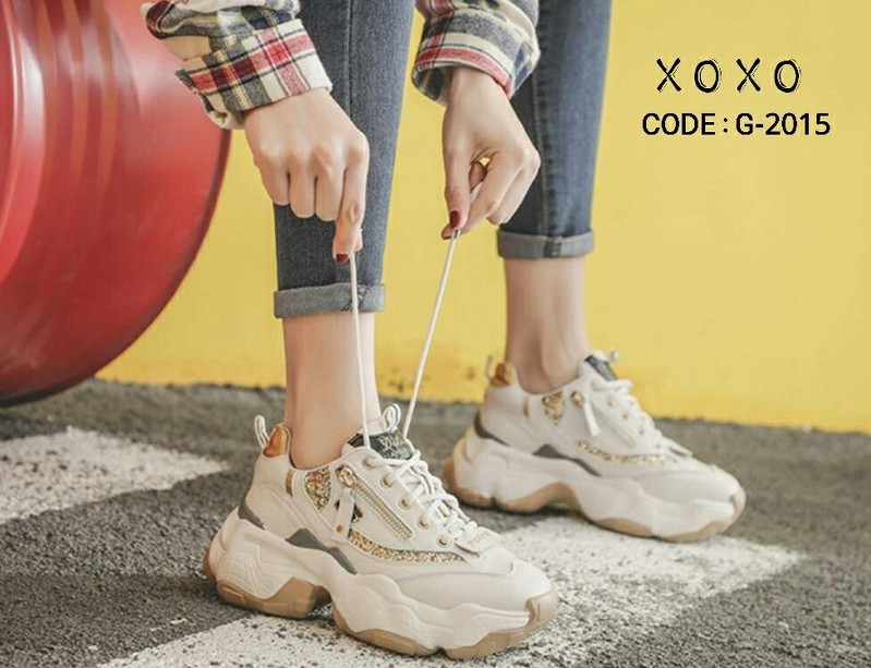 รองเท้าผ้าใบทรงเทย์แต่งซิปข้าง