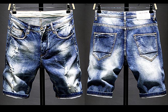 001035 กางเกงยีนส์ขาสั้น Sandcow Denim สไตล์เกาหลีวินเทจ Version Diesel Jeans Slim feet Size 28-38
