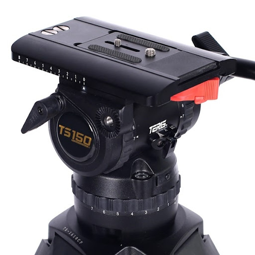 TERIS TS150CF Fluid Head & Tripod Kit