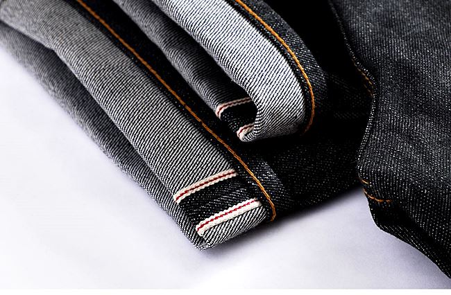 001048 กางเกงยีนส์ XOFO Selvage Denim สไตล์วินเทจ ปักกระเป๋าหลัง Harajuku Straight loose ผ้าริมแดง Size 28-36