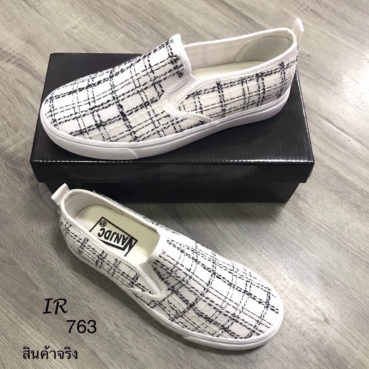 รองเท้าผ้าใบSlip on ผ้าทวิส