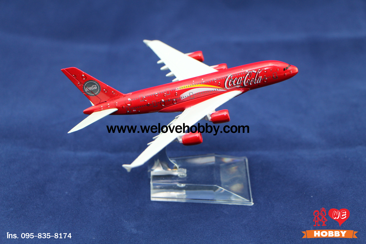 โมเดลเครื่องบิน Coca Cola (Coke โค้ก) สีแดง สหรัฐอเมริกา