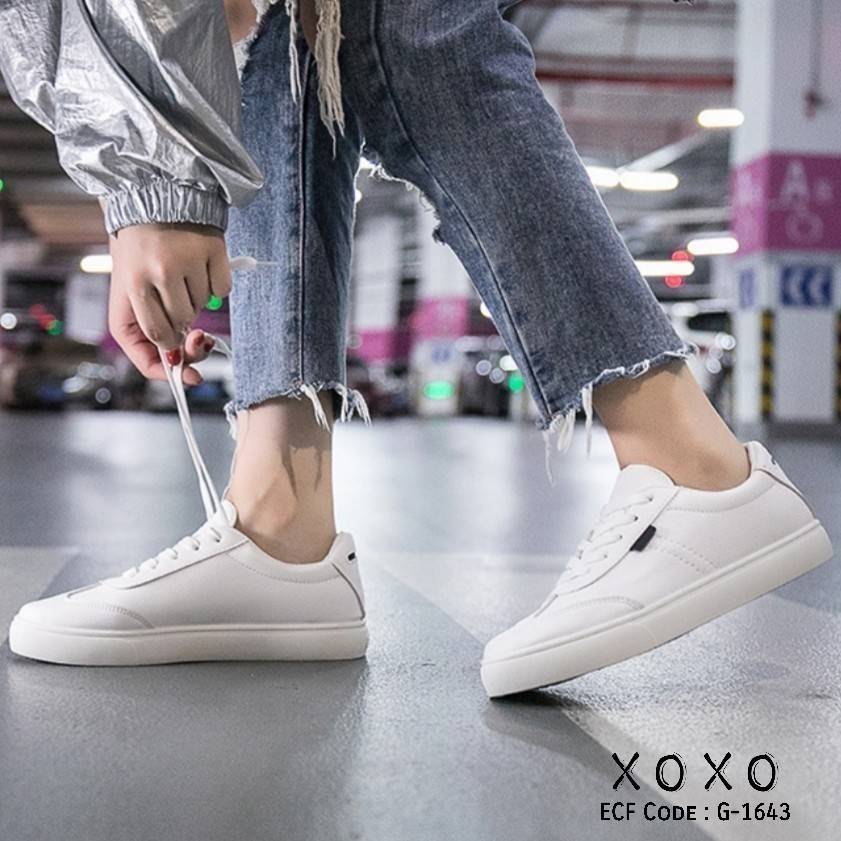 รองเท้าผ้าใบสไตล์ Sportขอบนิ่ม (สีแดง)