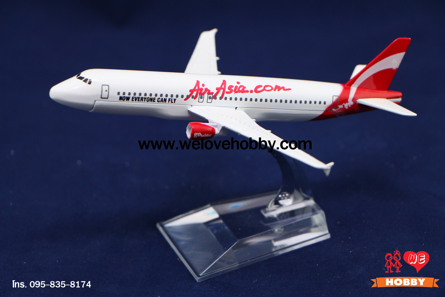 โมเดลเครื่องบิน แอร์เอเชีย Air Asia (Airbus A330-300) สีขาว