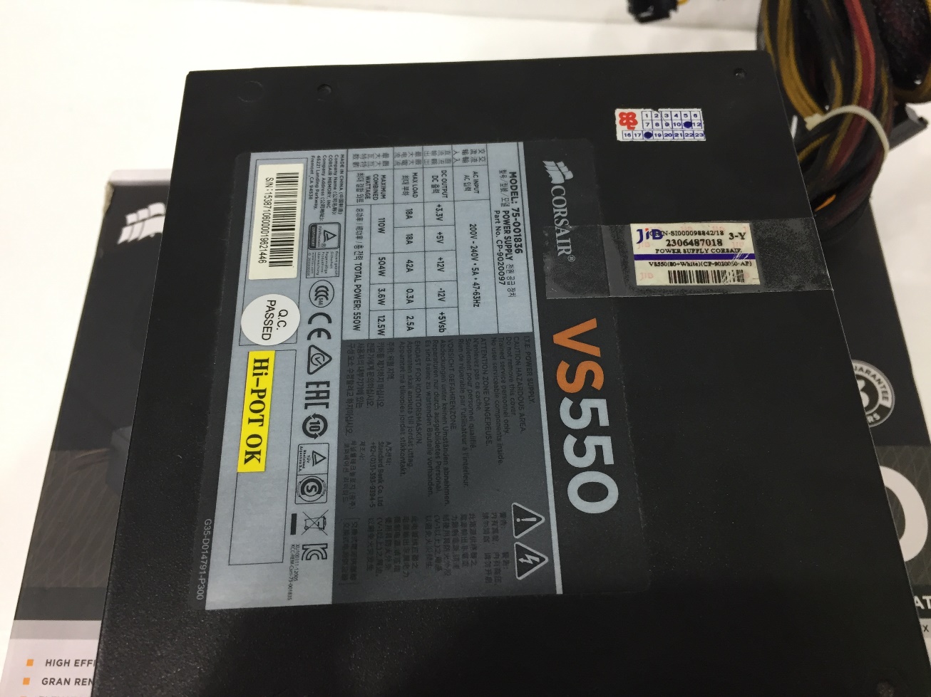 Corsair VS550 550W. 80+ 12/2018