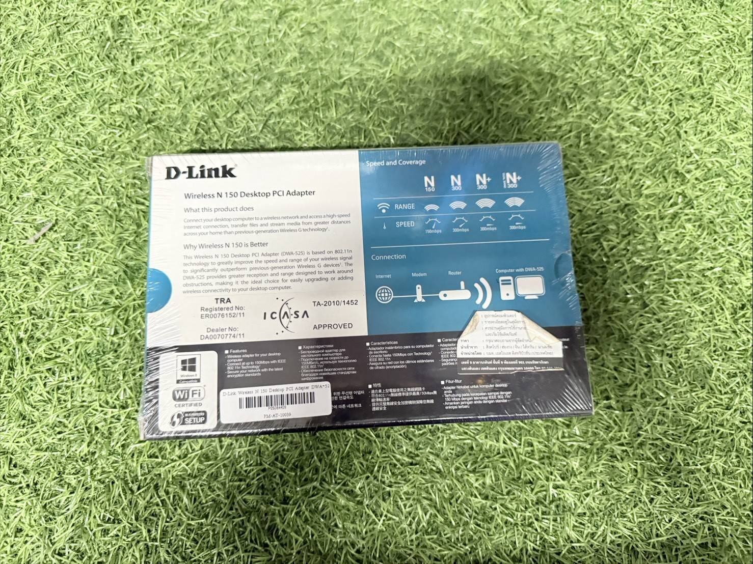 การ์ดไวไฟ D-Link Wireless N 150 Desktop PCI Adapter DWA‐525