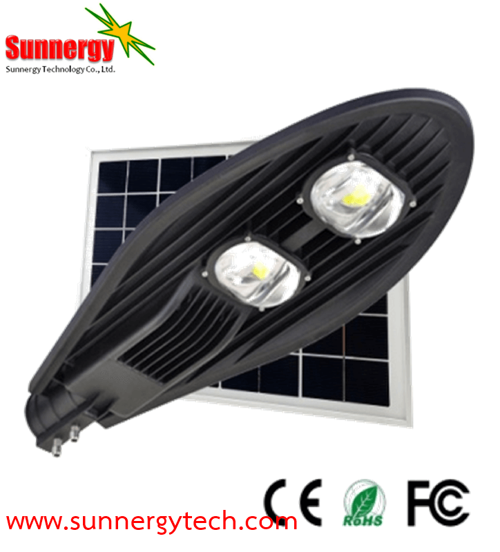 โคมไฟ Solar Street Light ขนาด 50W พร้อมแผงโซล่าเซลล์ 35W