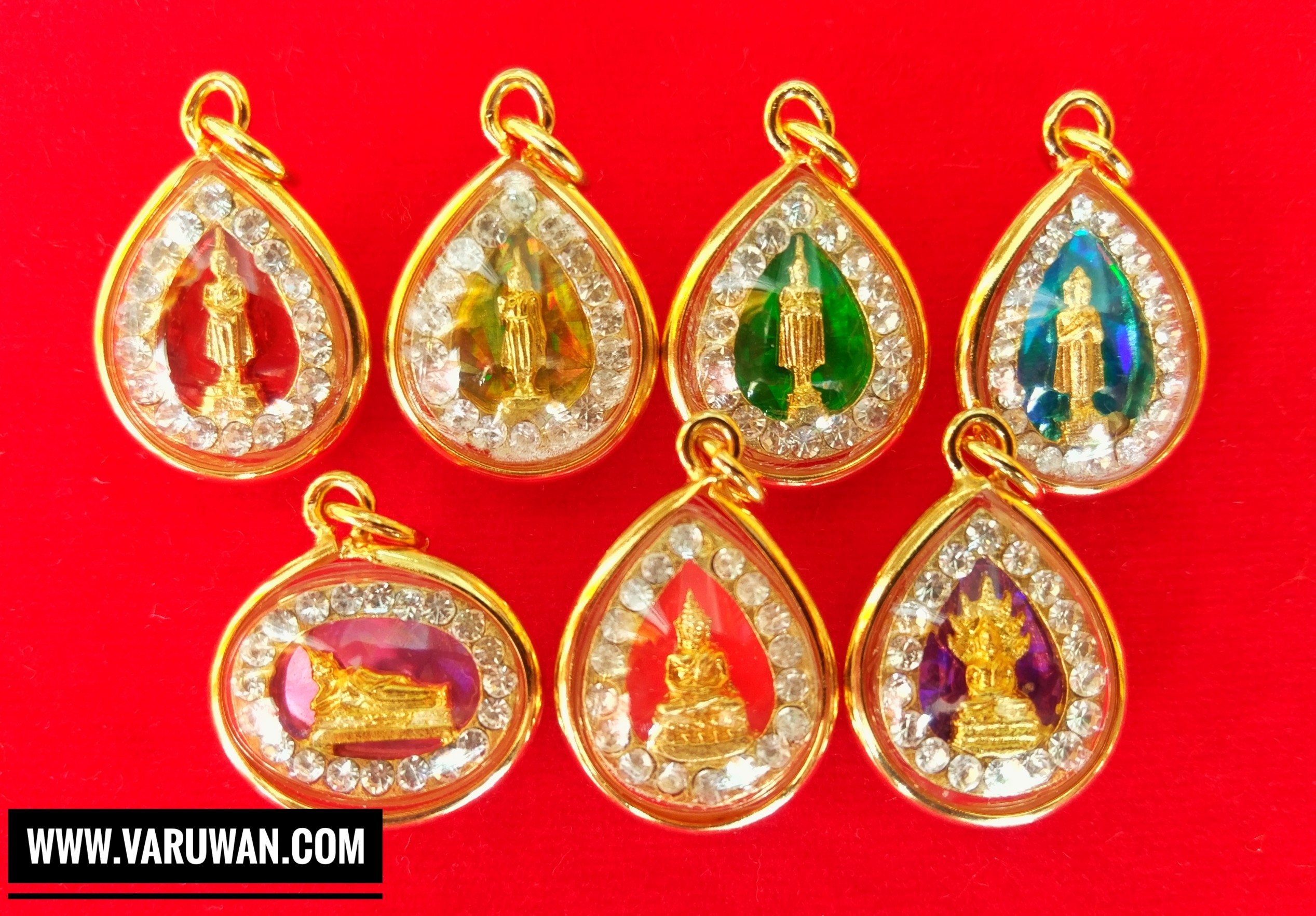 จี้พระพระจำวัน (ลงยาล้อมพลอย)