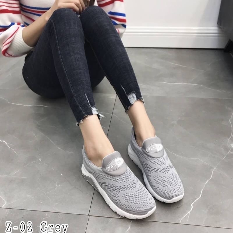 รองเท้าผ้าใบทรงสวมสไตล์Spot (สีชมพู)