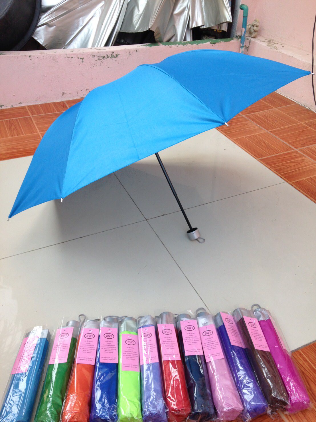 ร่มพับ3ตอนมียูวี8ก้าน