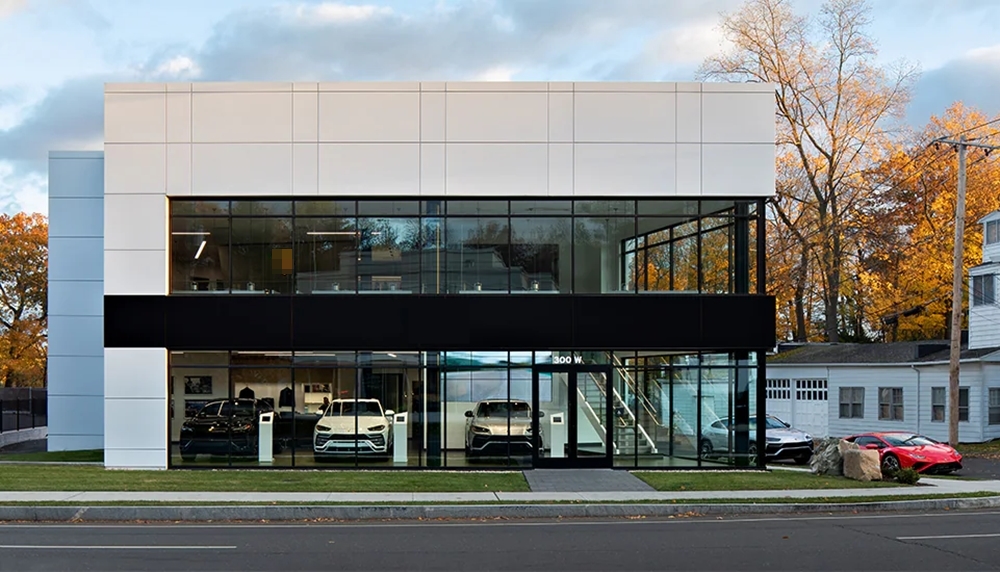 2-story car showroom for sale with repair service center on Sukhumvit Road, Bang Pu, Samut Prakan, Thailand.