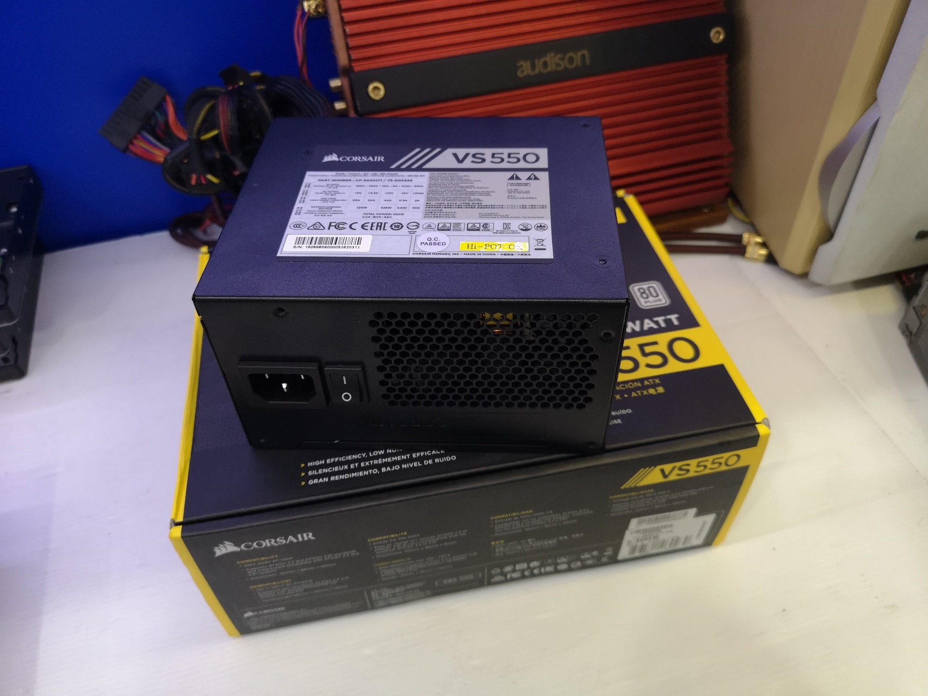 CORSAIR 550W VS550 (80+ WHITE) ของใหม่ ประกัน 03/2022