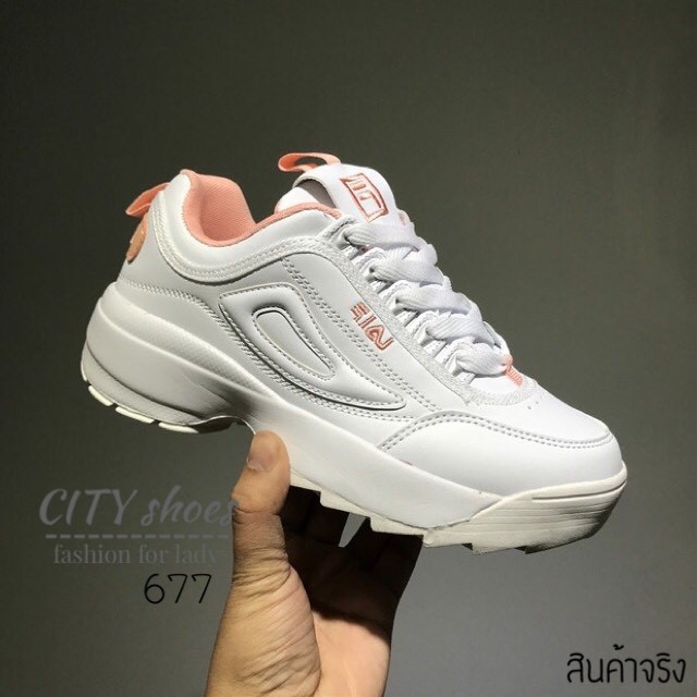 รองเท้าผ้าใบ Style FILA Disrupto (สีชมพู)