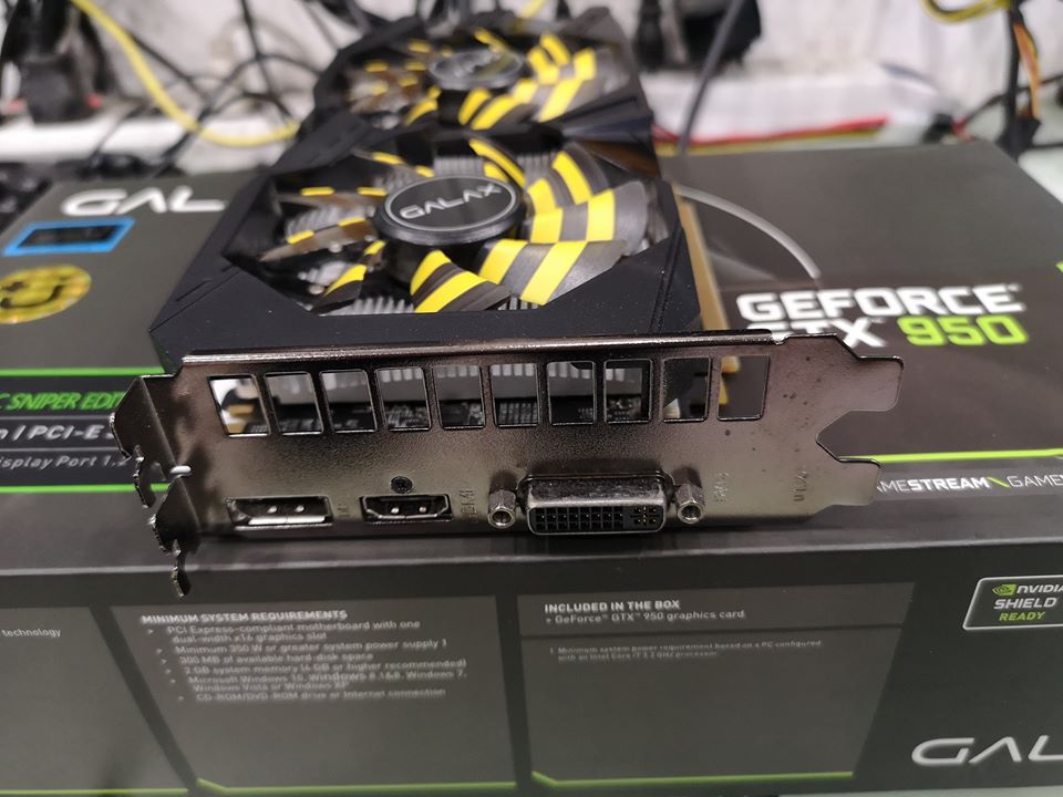 GALAX GEFORCE GTX 950 Black OC Sniper 2GB DDR5 128-bit DVI-I/HDMI/DP