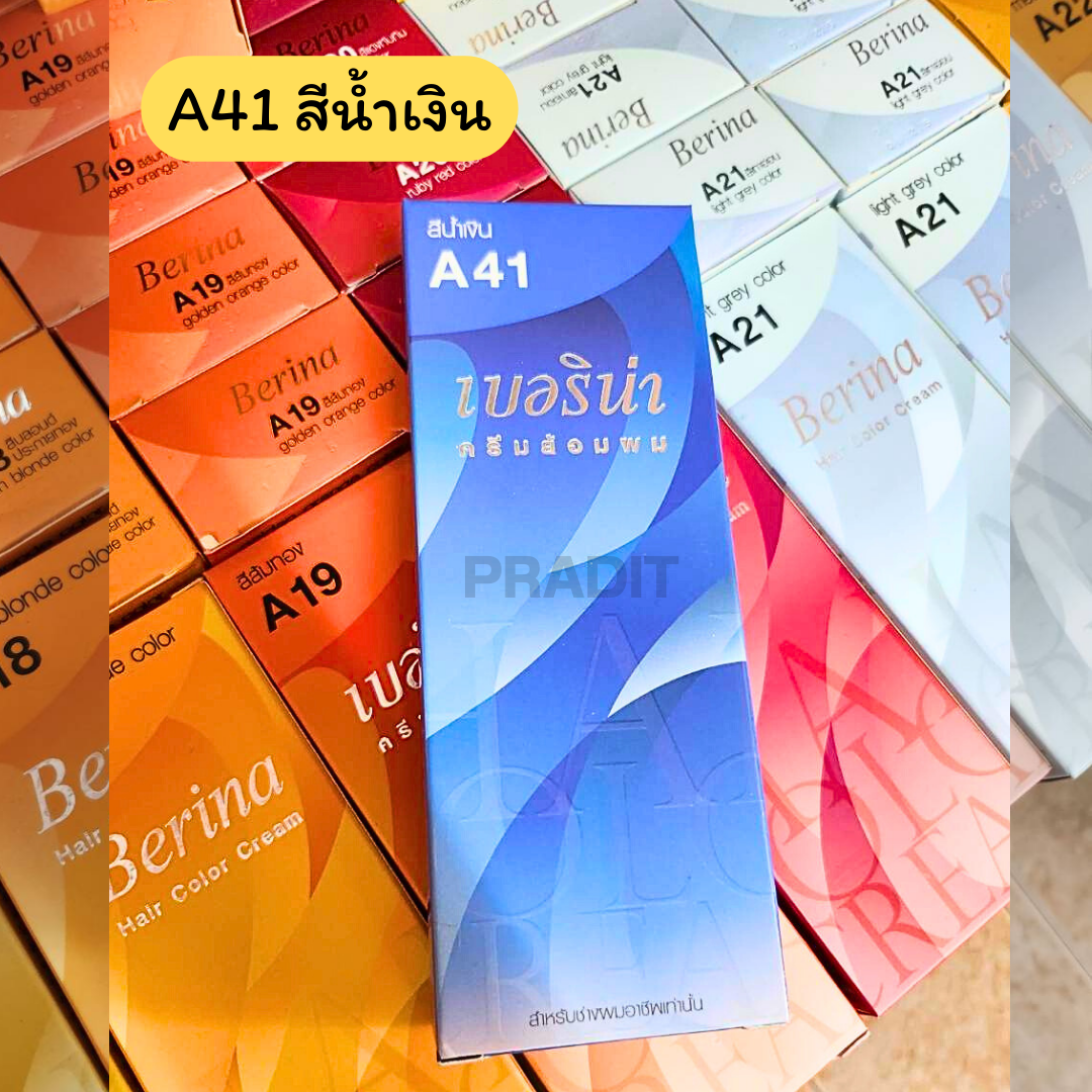 Berina Hair Color เบอร์ A41 สีน้ำเงิน 121 กรัม