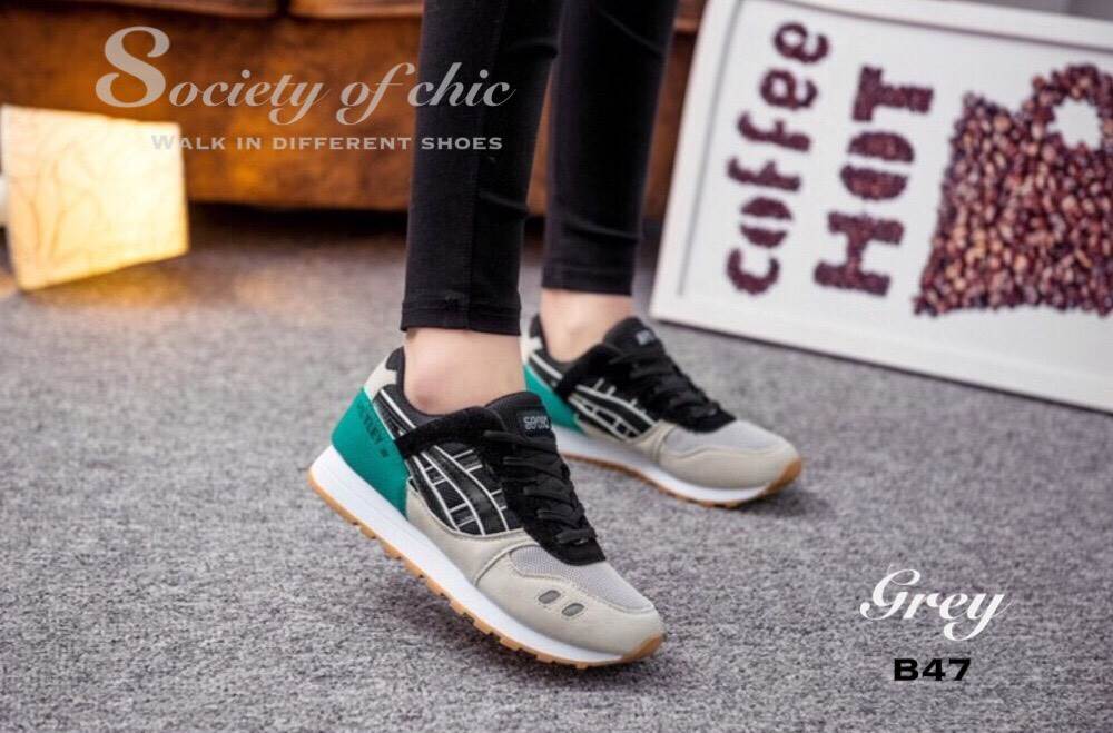 รองเท้าผ้าใบ Onitsuka Tiger Pastel (สีเทา)