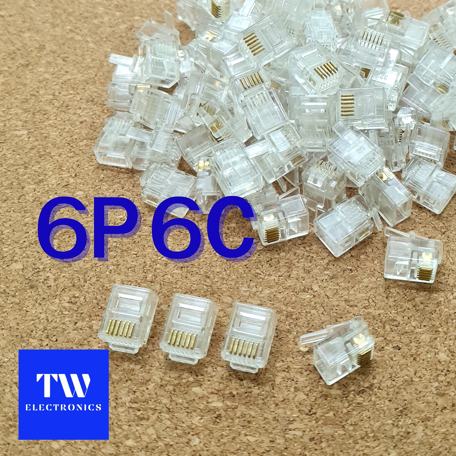 หัวโทรศัพท์ RJ11, RJ12 (6P6C) / TEP002