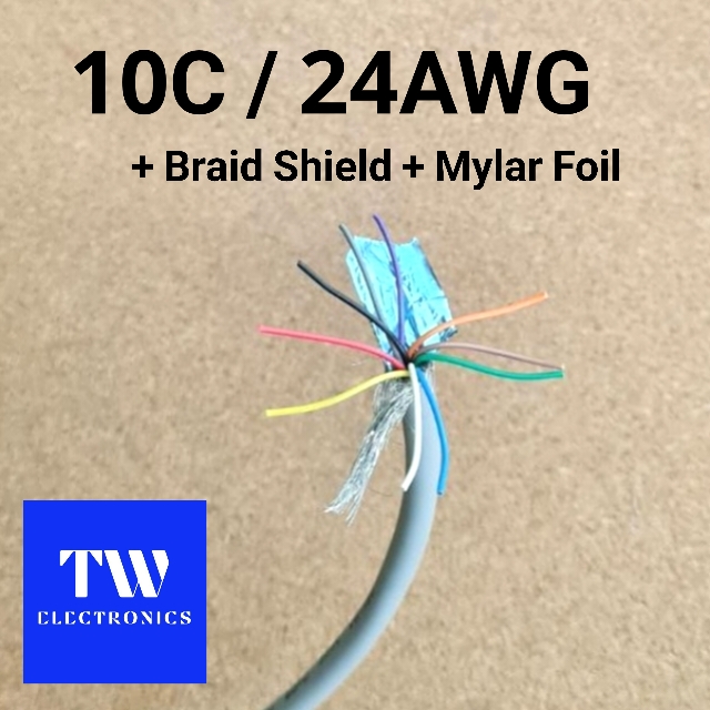 สายคอมพิวเตอร์ 10C / Braid Shield+Mylar Foil
