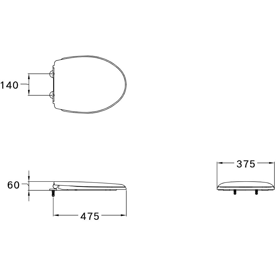 COTTO อะไหล่สุขภัณฑ์ C91005(HM) ฝารองนั่ง อีลองเกต SOFT CLOSED เปิด-ปิดนุ่มนวล
