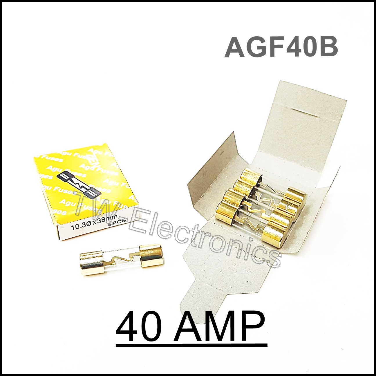 ฟิวส์แก้วรถยนต์ 40 Amp / AGU Fuse (AGF40B)