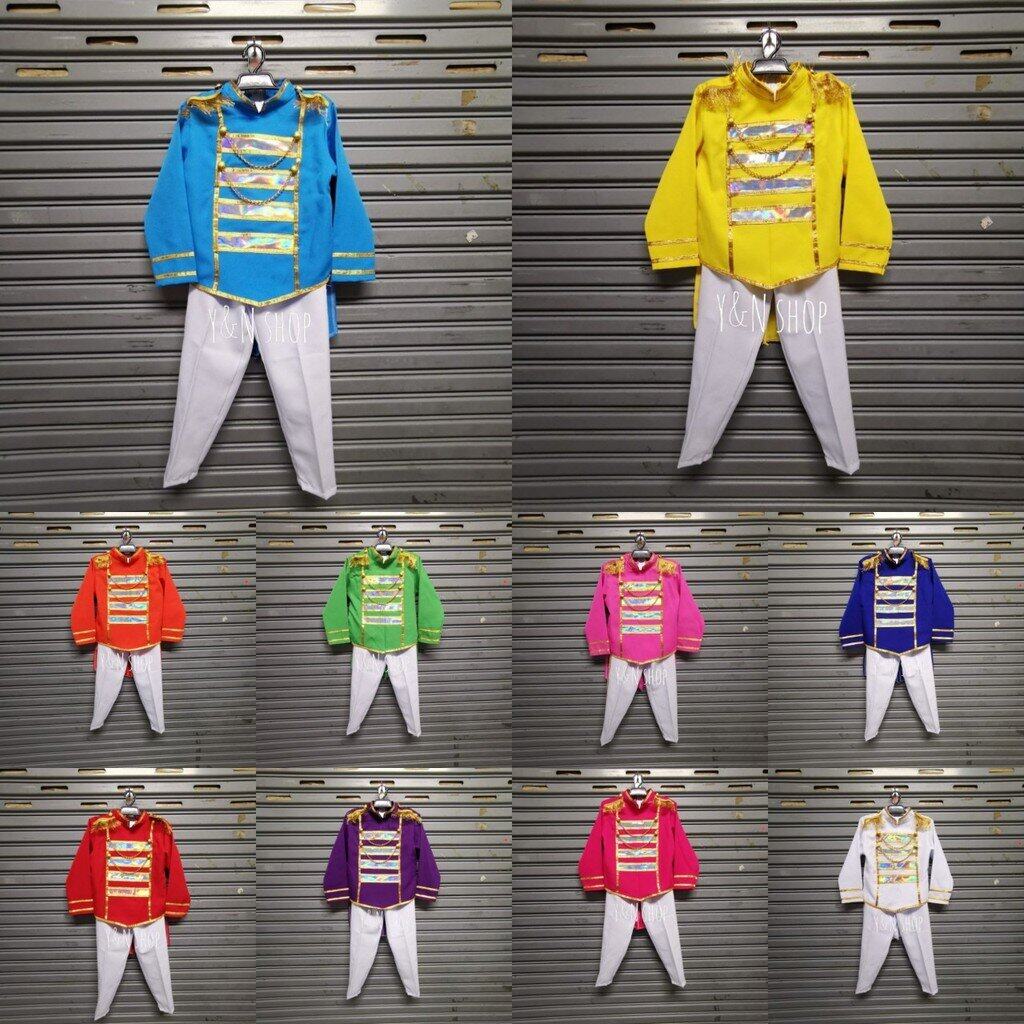 Y&NShop ชุดดรัมเมเยอร์ ชุดเชียร์ลีดเดอร์ เด็กชายอนุบาล-ประถมต้น ชุดกีฬาสี-ไม่มีสายสะพาย