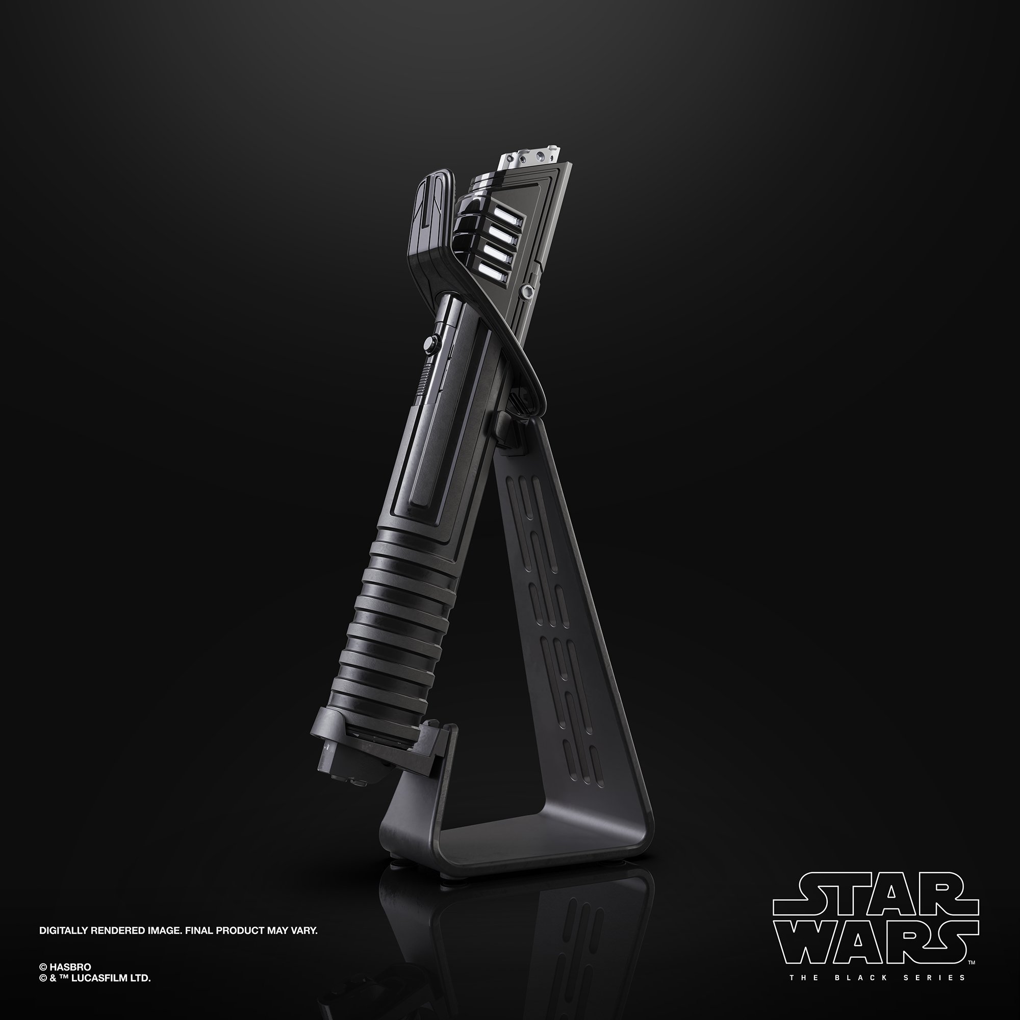 Hasbro Star Wars The Black Series Mandalorian Darksaber Force FX Elite Lightsaber ดาบไลท์เซเบอร์ สตาร์ วอร์ แมนดาโรเลี่ยน ดาร์กเซเบอร์ มีเสียง มีไฟ ลิขสิทธิ์แท้