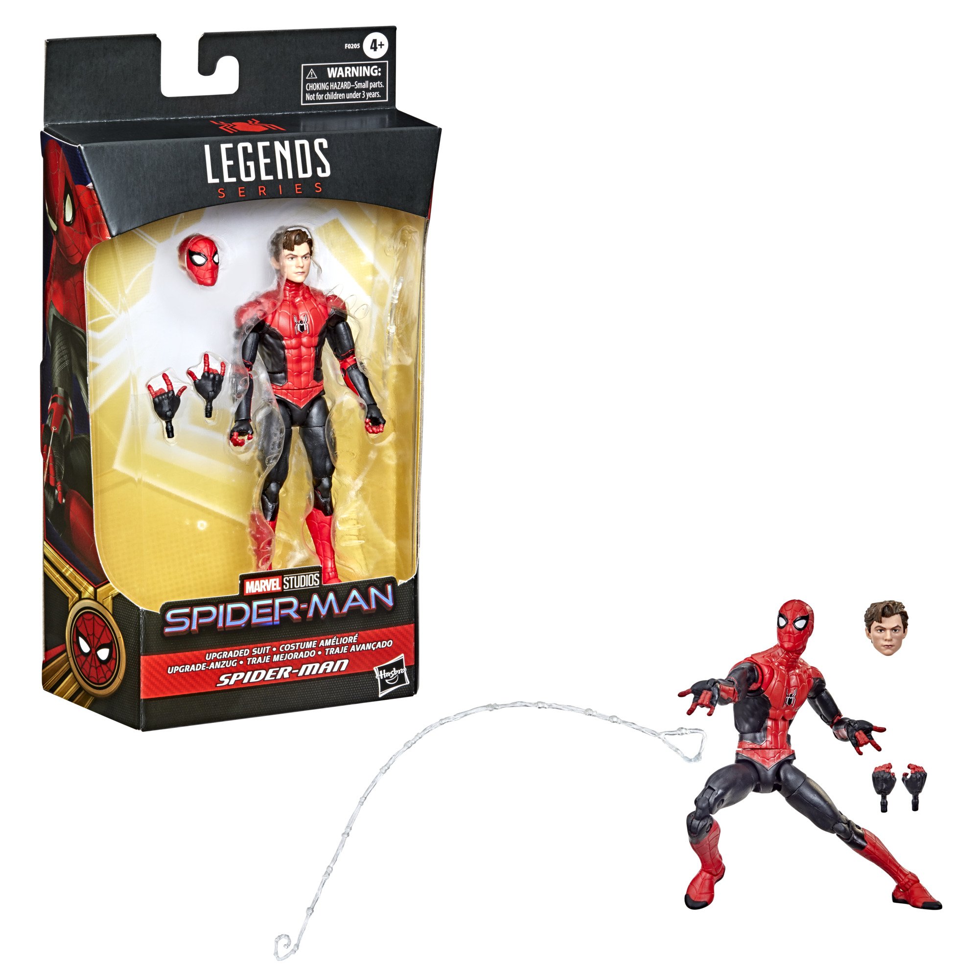 Hasbro Marvel Legends Series Upgraded suit Spider-Man (No Way Home) 6-inch Figure (Walmart Exclusive) ฮาสโบร มาร์เวล เลเจนด์ ซีรี่ย์ส หุ่นโมเดลฟิกเกอร์ อัพเกรด สูท สไปเดอร์-แมน (โน เวย์ โฮม) ขนาด 6 นิ้ว ลิขสิทธิ์แท้