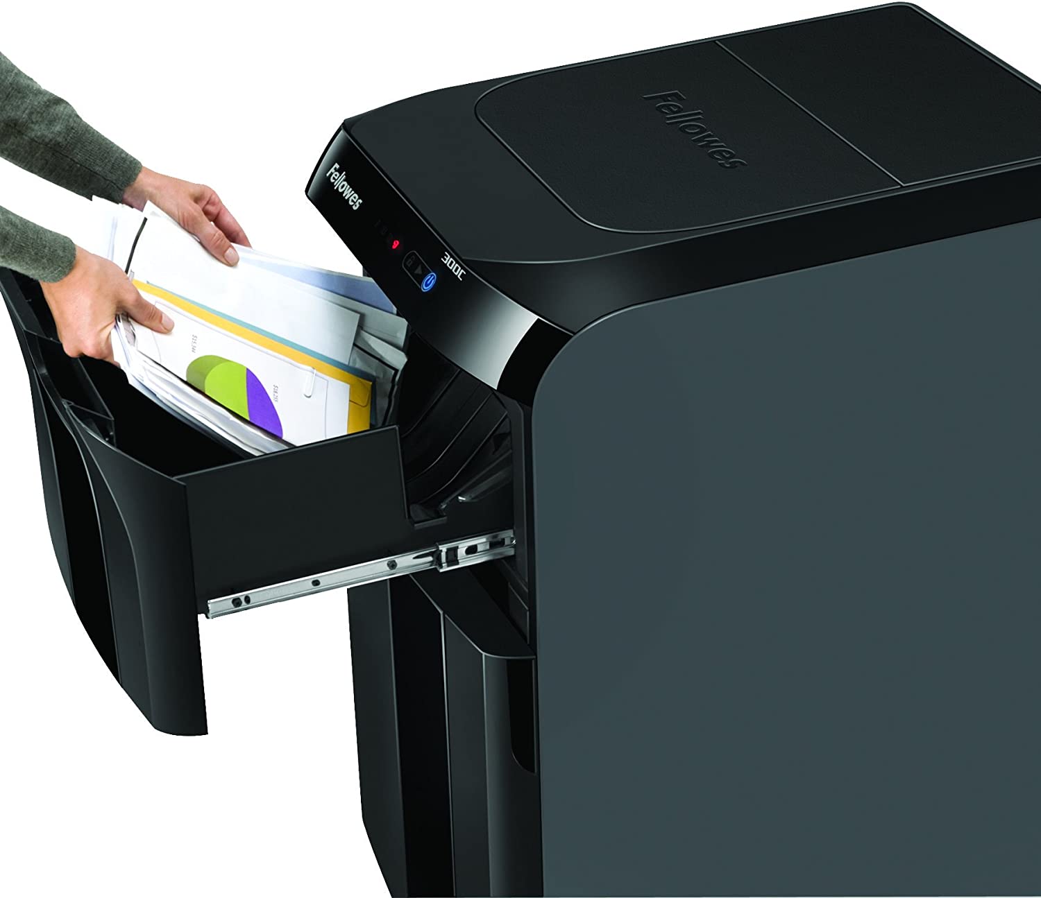 ขายถูก เครื่องทำลายเอกสาร Fellowes Auto MAX 300C บรรจุกระดาษได้ 300 แผ่น เครื่องทำลายเอกสารแบบอัตโนมัติ