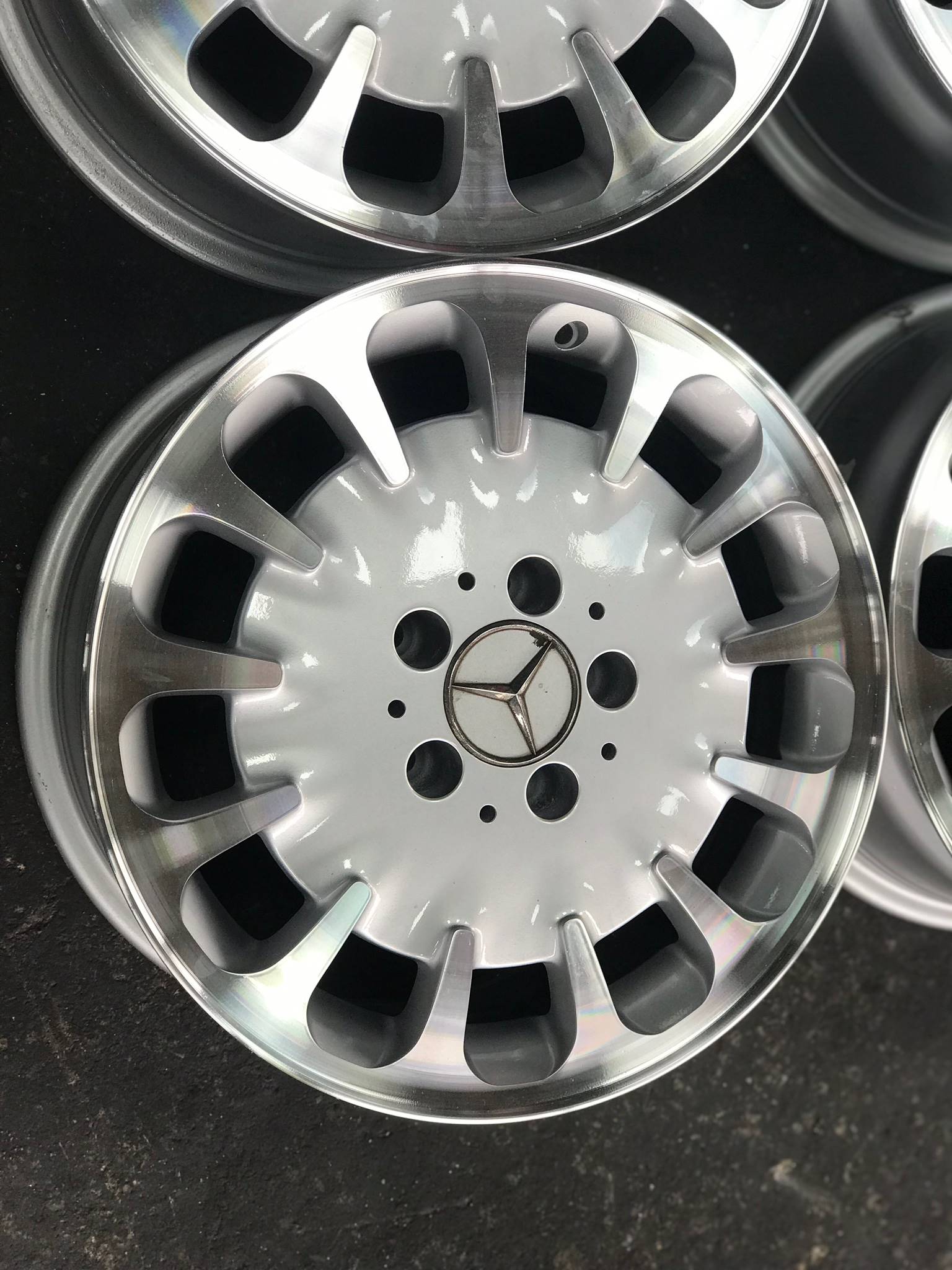 ล้อเบนซ์ ฝาเบียร์ 16 นิ้ว สภาพสวยเหมือใหม่เก๊บสีแล้ว