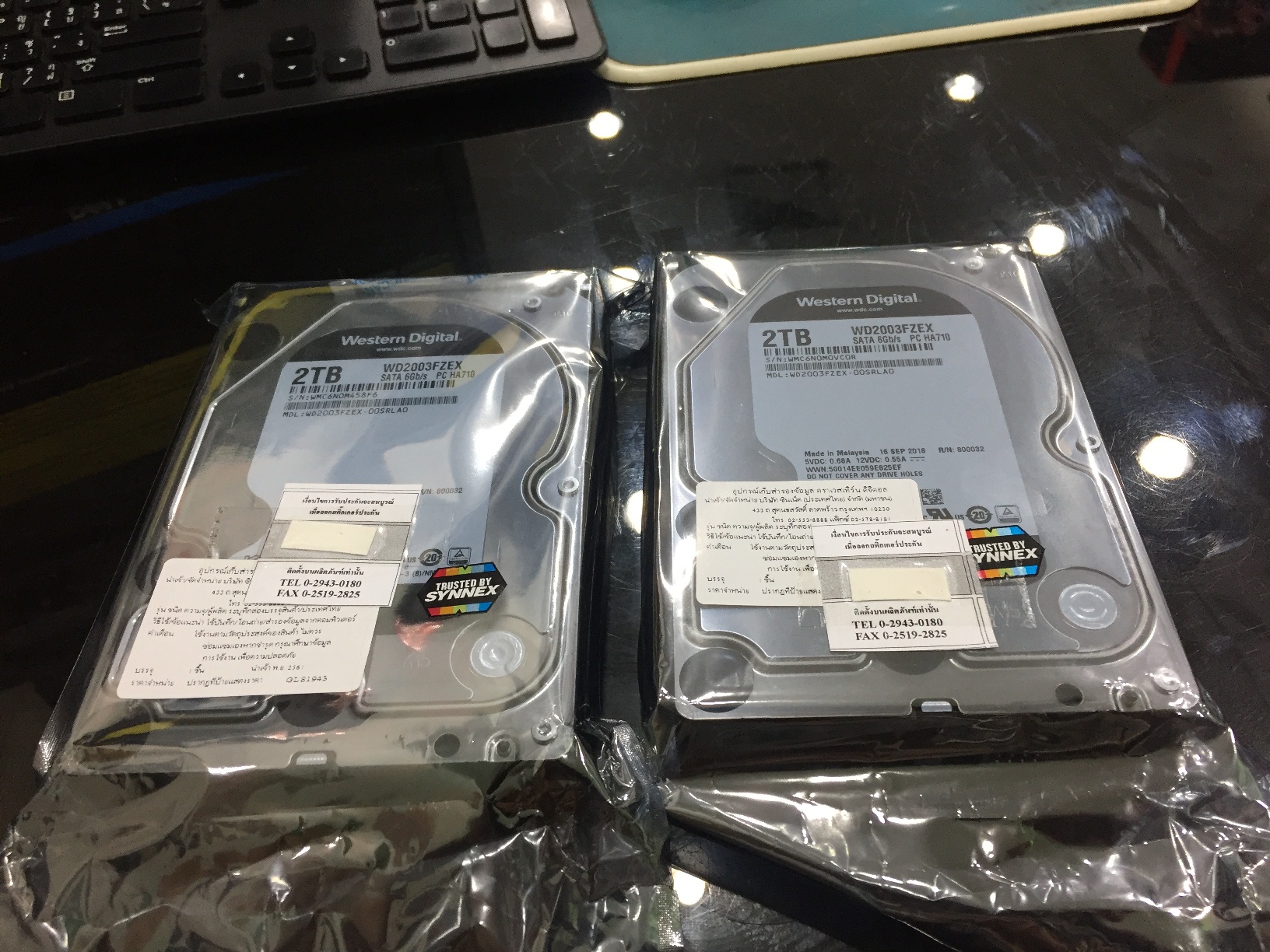 2 TB WD BLACK 7200RPM SATA3 ( WD2003FZEX ) ของใหม่ ประกัน 5ปี