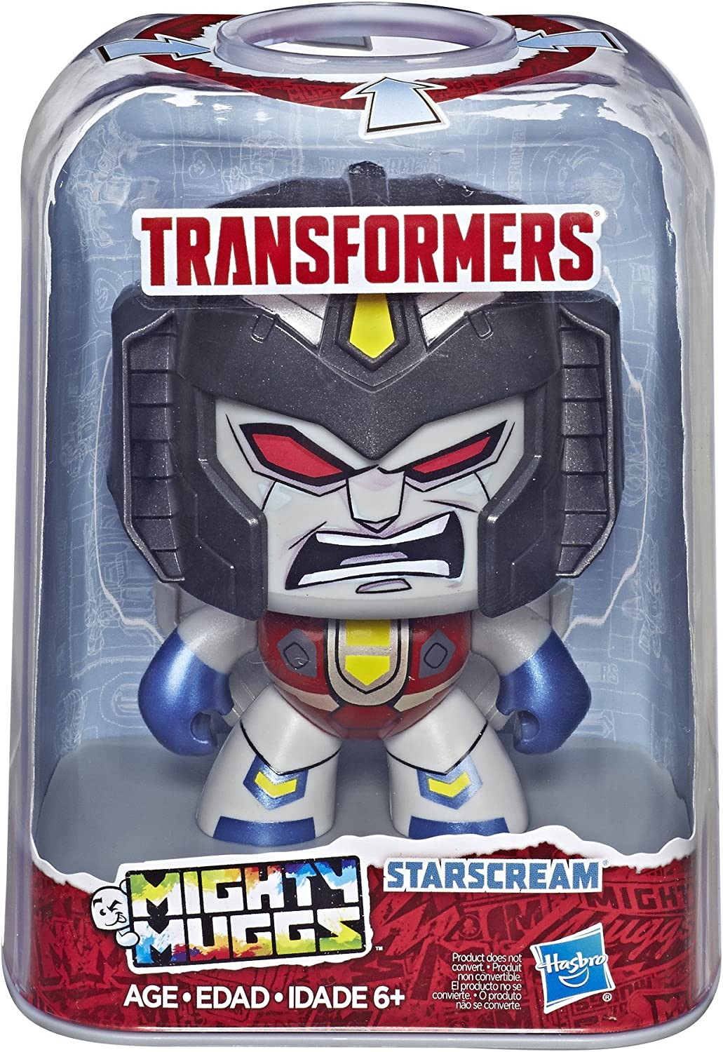 Hasbro Transformers Mighty Muggs Starscream ฮาสโบร ทรานสฟอเมอร์ส ไมตี้ มักส์ สตาร์สครีม ตุ๊กตาเปลี่ยนหน้าได้ ลิขสิทธิ์แท้