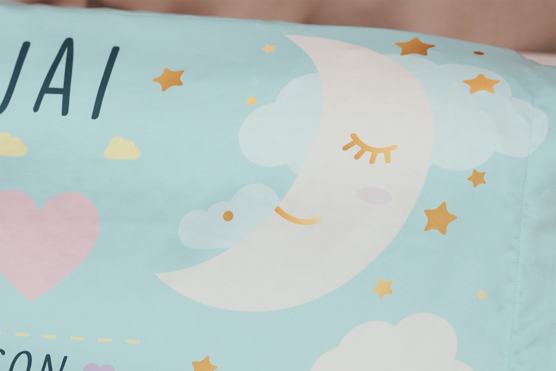 ผ้าห่มเด็ก ใส่ประวัติแรกเกิด ลายรถไฟ Train - Mint