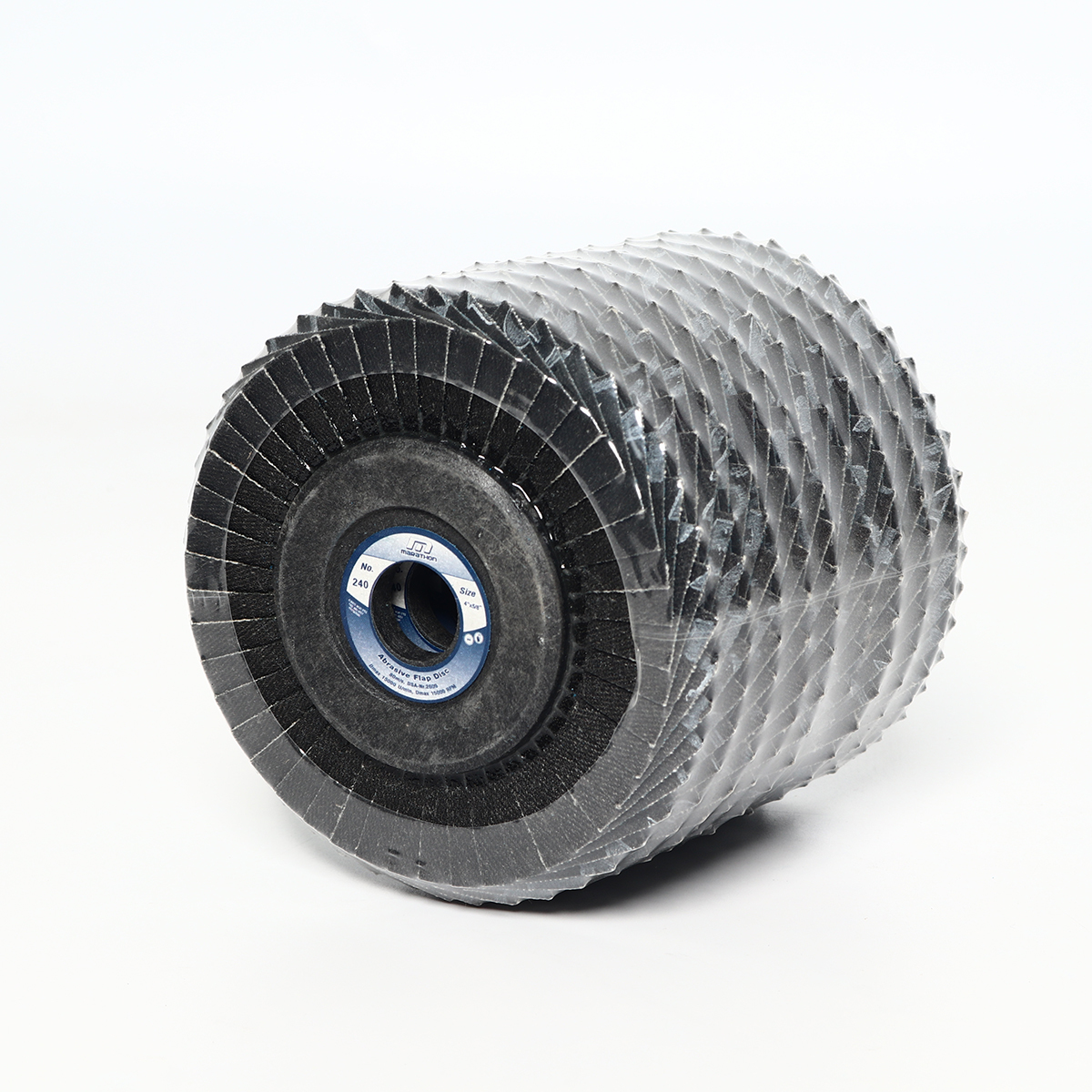 แผ่นเจียรทรายซ้อนหลังอ่อน MARATHON 4 นิ้ว No.240 Flap Disc Aluminum Oxide (10อัน/กล่อง)