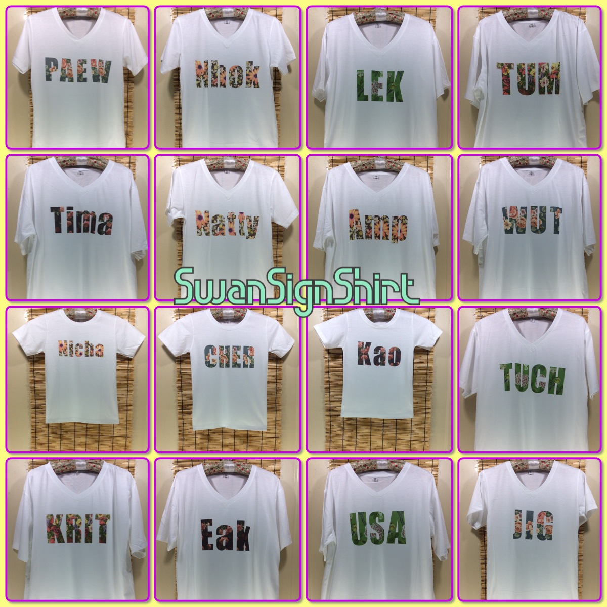 เสื้อยืด เสื้อทีม สกรีนชื่อ