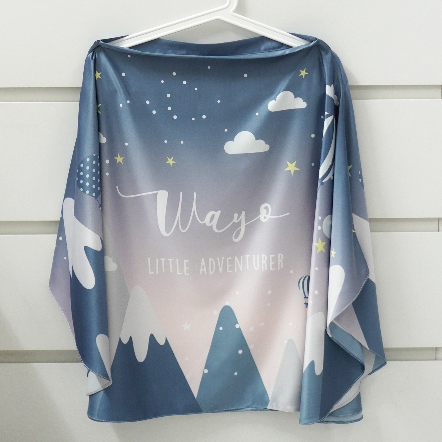 ผ้าคลุมให้นม สั่งทำใส่ชือ ลายภูเขา Mountain - Midnight