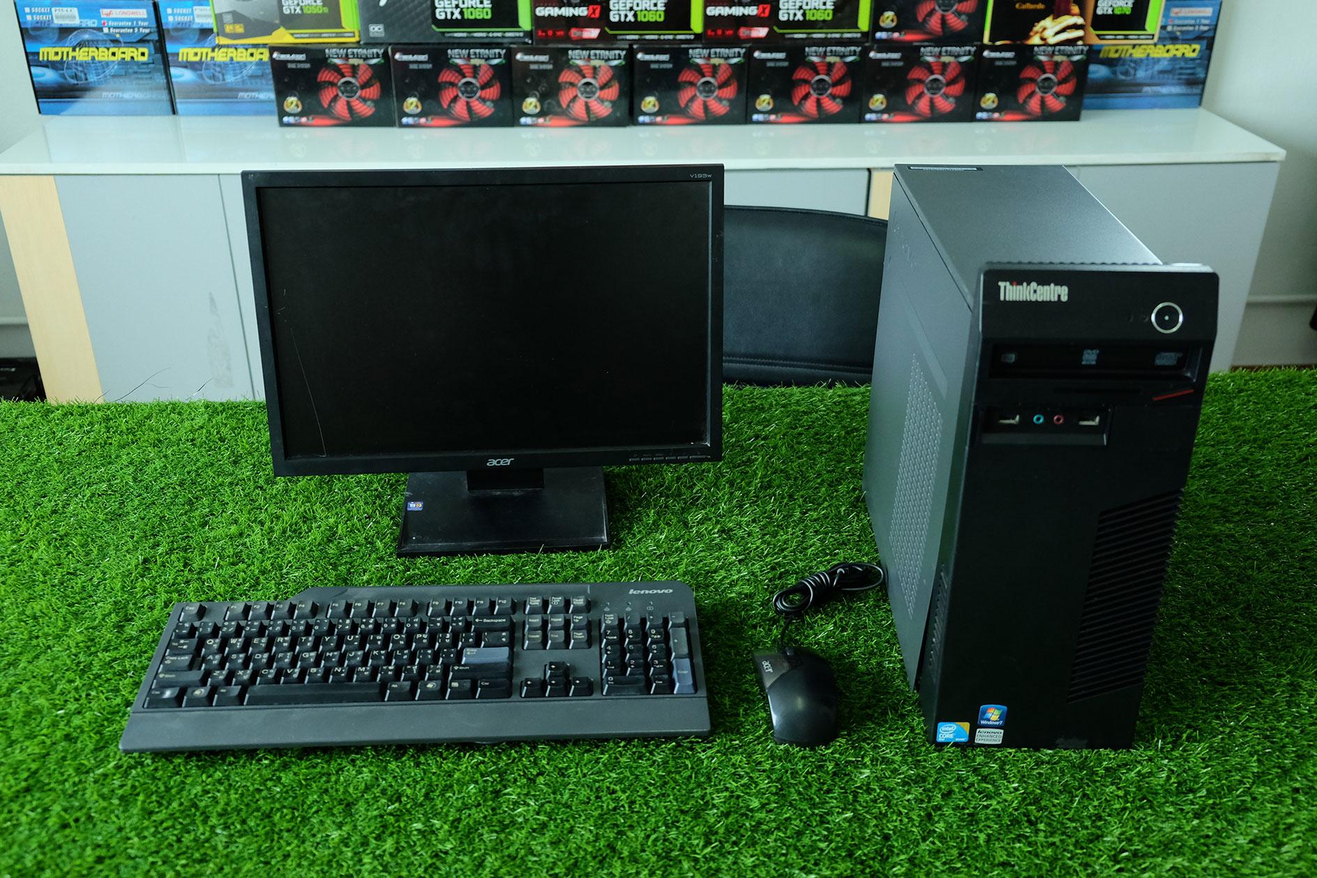 Lenovo Thinkcentre M70E E8200 Ram 4 GB(DDR3) HDD 250 GB สำหรับคนงบน้อยต้องการคอมพิวเตอร์ไว้ใช้งาน พร้อมจอ 17 นิ้ว เมาส์ คียบอร์ด