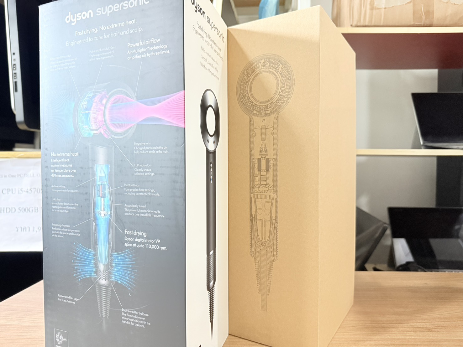 ไดร์เป่าผม Dyson Supersonic Origin รุ่น HD15 (สีดำ/นิกเกิล) ของใหม่