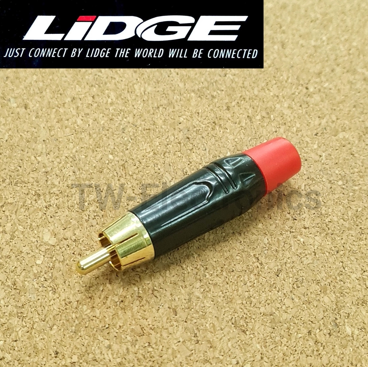 หัวRCA (ตัวผู้) LIDGE / YM-250F ดำยางแดง