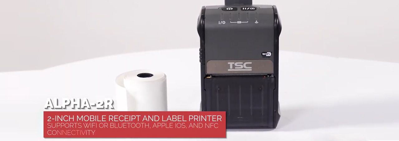 ขายถูก เครื่องพิมพ์ใบเสร็จแบบพกพา TSC Alpha-2RW WIFI (Mobile Printer)