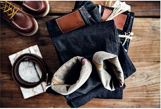 001062 กางเกงยีนส์ Maden Japanese retro Selvage Denim 13.8Oz สไตล์วินเทจยีนส์ Fit Straight ผ้าริมแดง Size 28-34