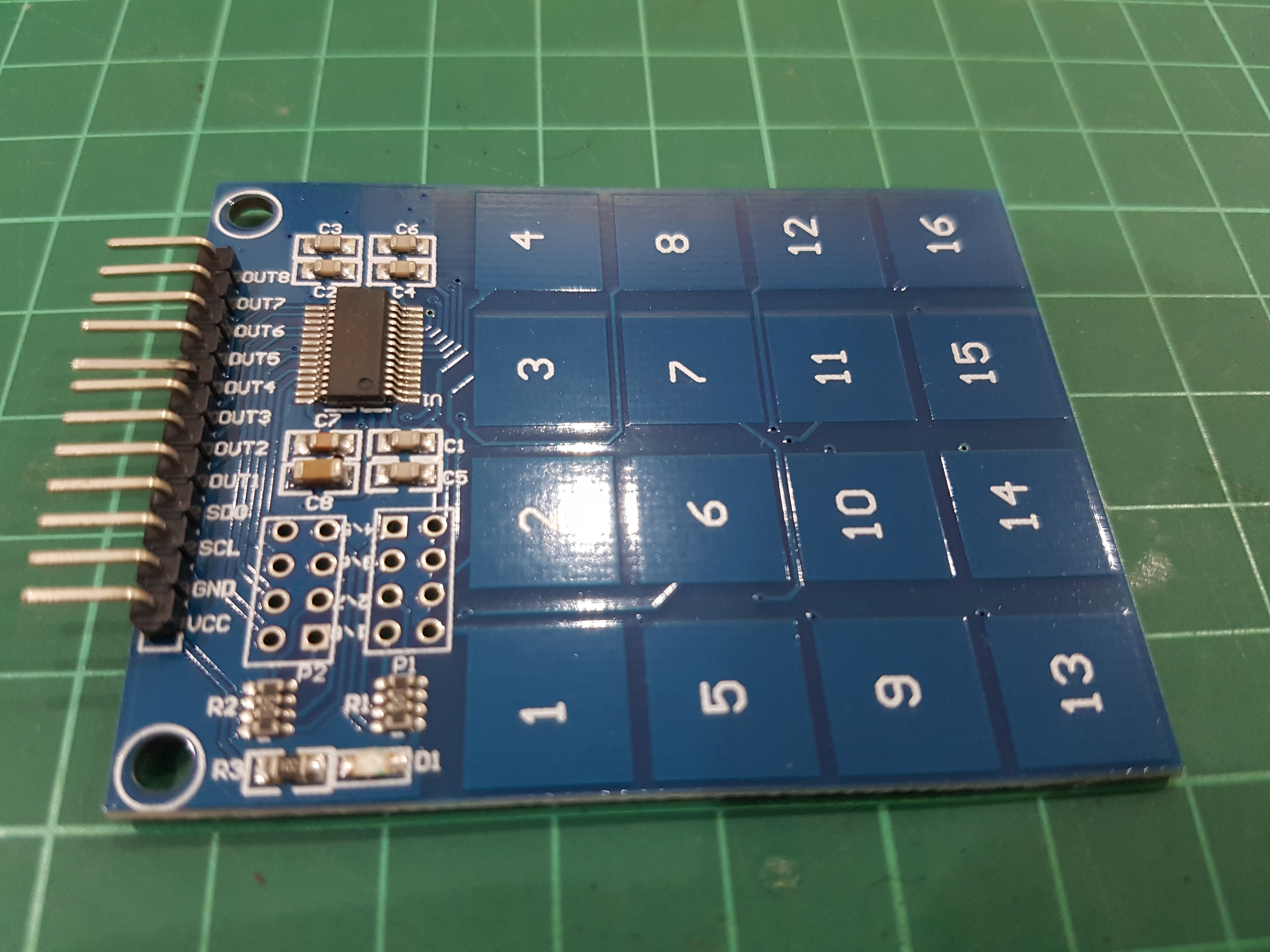 TTP229 16-channel capacitive