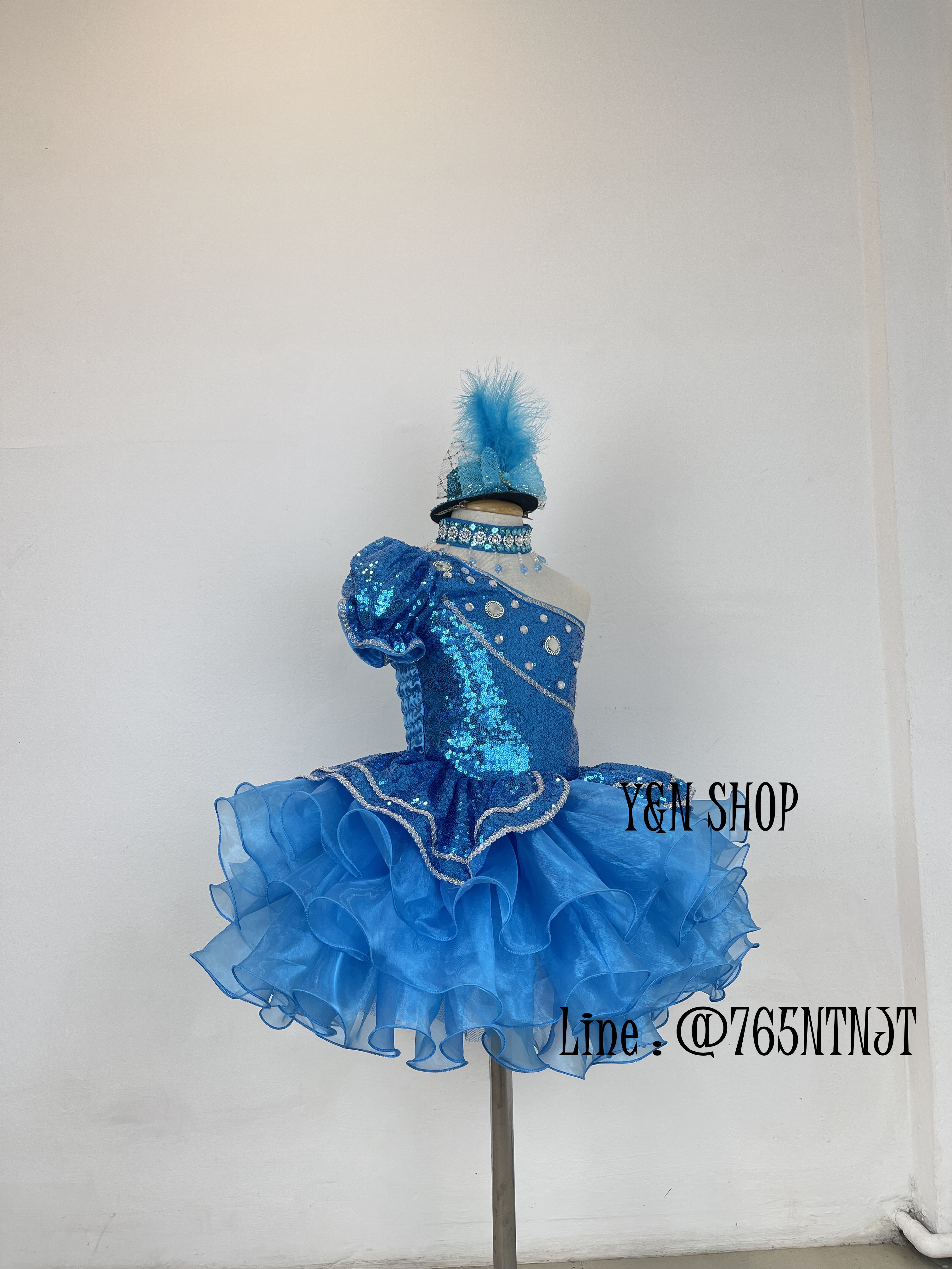 ชุดผ้าเกล็ดแขนตุ๊กตา ชุดดรัมเมเยอร์ ชุดดรัมเมเยอร์เด็ก ชุดเชียร์ลีดเดอร์เด็ก