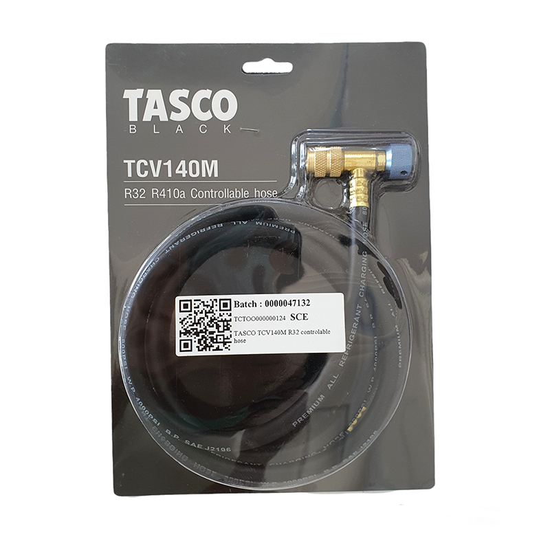 สายชาร์จน้ำยาแอร์พร้อมเซฟตี้วาล์ว TASCO สำหรับน้ำยาแอร์ R32 R410a