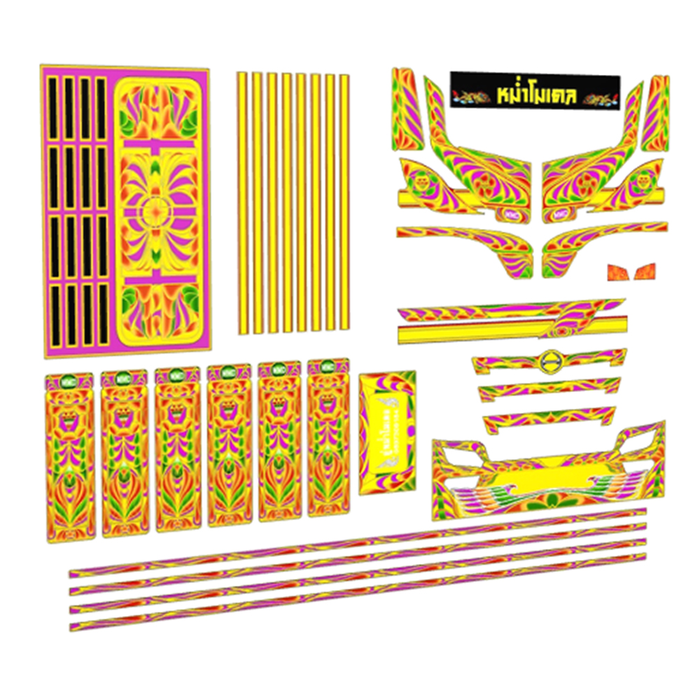 สติ๊กเกอร์รถหม่ำโมเดล 1/24 ลายรถดั้มคลาสสิค สติ๊กเกอร์แต่งรถบรรทุก สติ๊กเกอร์โมเดลรถบรรทุก สติ๊กเกอร์รถดั้มสวยๆ