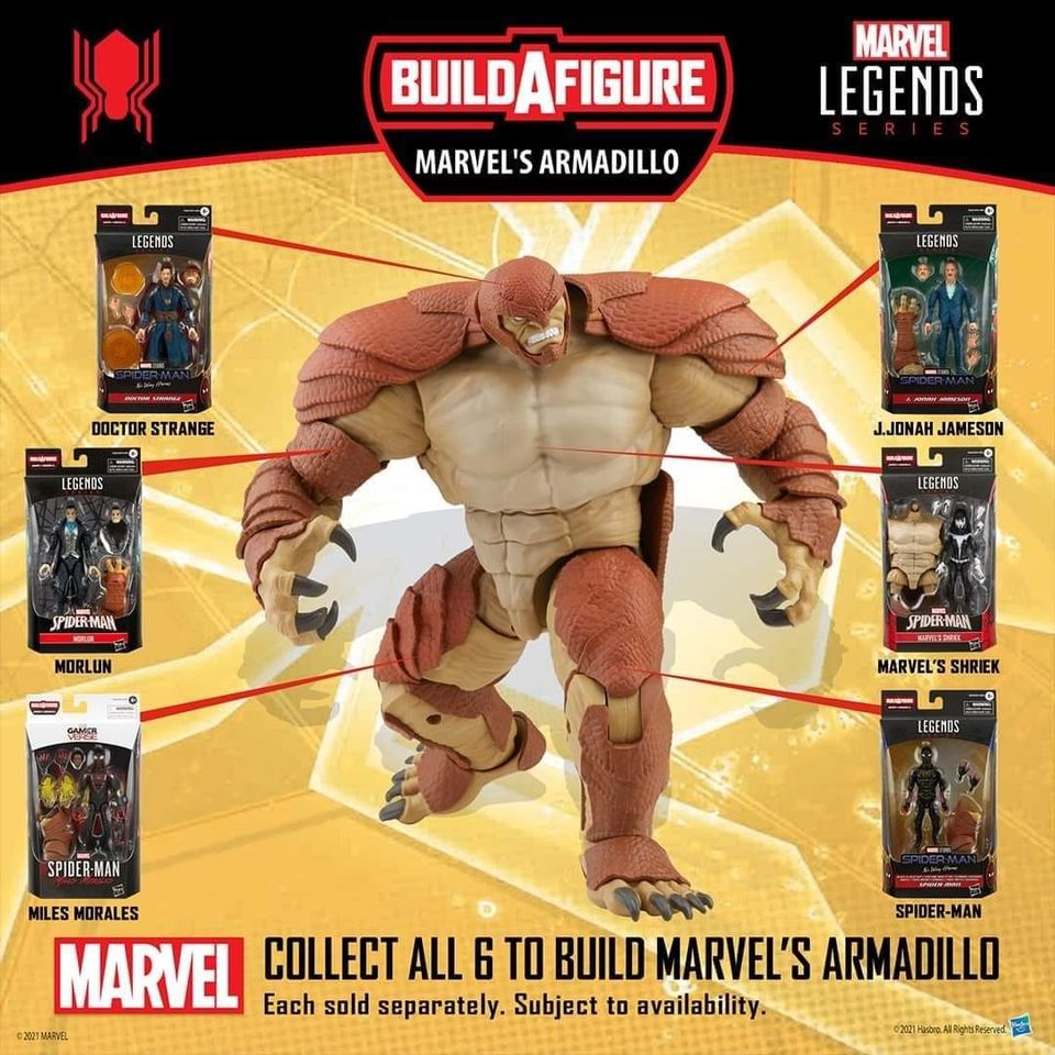Hasbro Marvel Legends Series Spider-Man : No Way Home Armadillo (BAF) 6-inch Figure ฮาสโบร มาร์เวล เลเจนด์ ซีรี่ย์ส หุ่นโมเดลฟิกเกอร์ สไปเดอร์-แมน : โน เวย์ โฮม อาร์มาดิลโล (BAF) ขนาด 6 นิ้ว ลิขสิทธิ์แท้