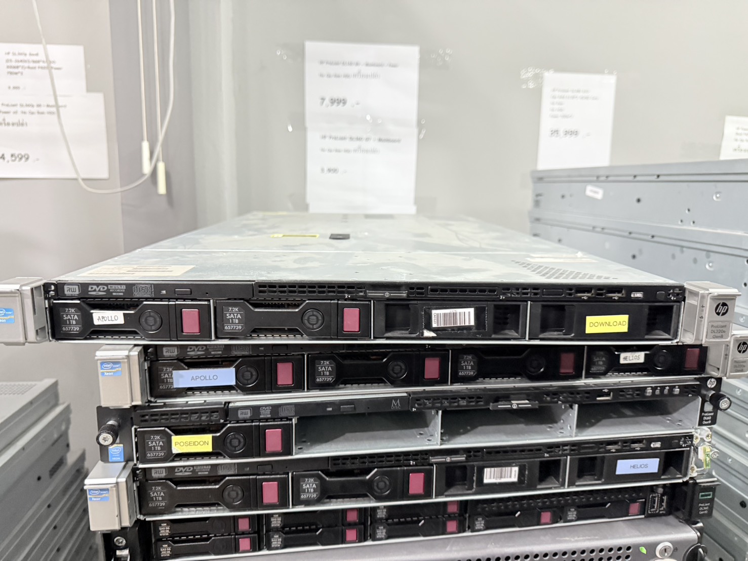 Server HP Proliant DL320E Gen8 CPU E3-1240v2 Ram 8 GB HDD 1TB x2 Power x1