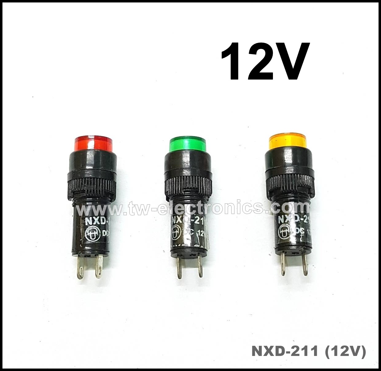 หลอดตู้คอนโทรล 11mm (12V) / NXD-211 Pilot Lamp