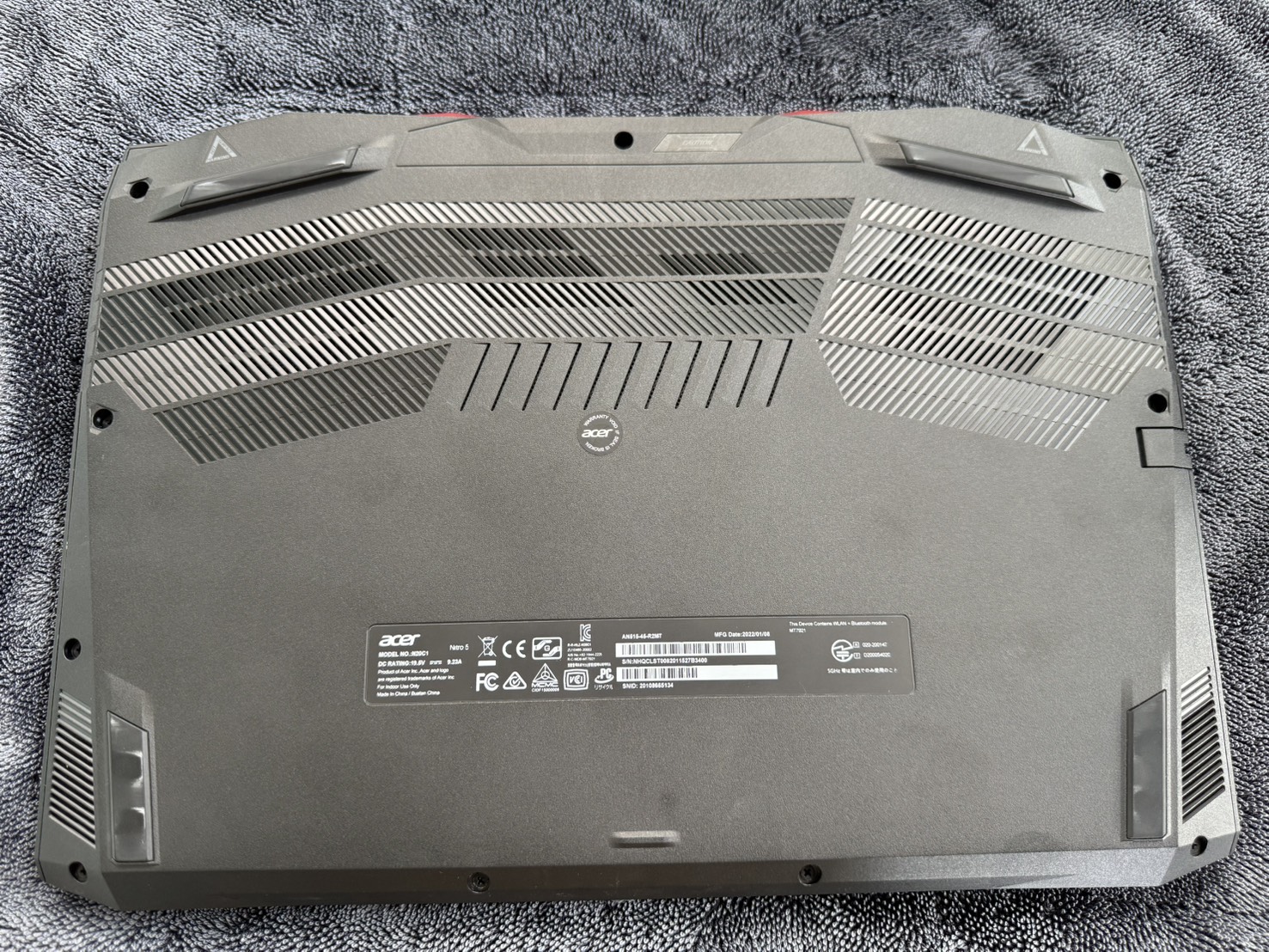 Notebook Acer Nitro 5 AN515-45-R2MT AMD Ryzen 5 5600H Ram 8GB RTX 3050 m.2 512GB